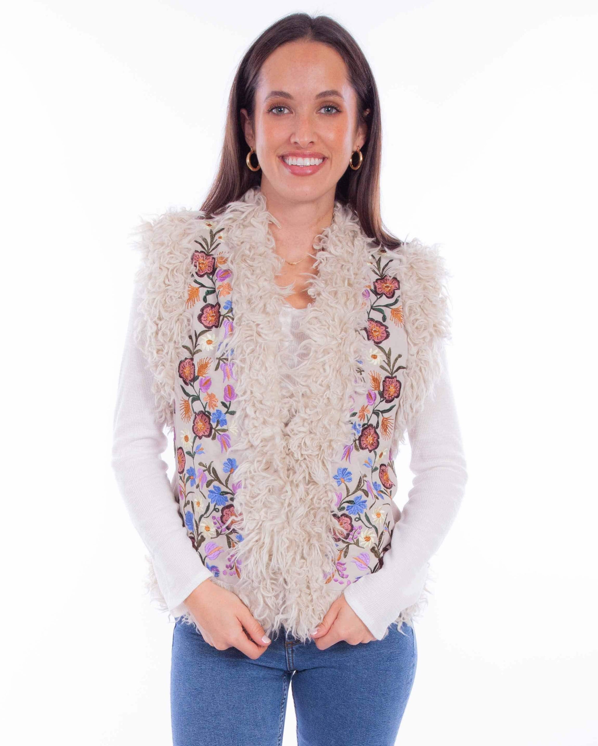 Scully Leather Leatherwear Womens Emb Ladies Vest - Scully Leather - Flyclothing LLC