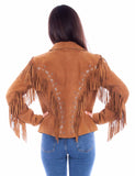 Scully Leather Womens leatherwear tan ladies emb jacket - Scully Leather