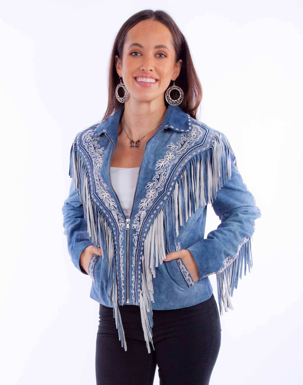 Scully Leather Leatherwear Womens Ladies Fringe Jacket - Scully Leather - Flyclothing LLC