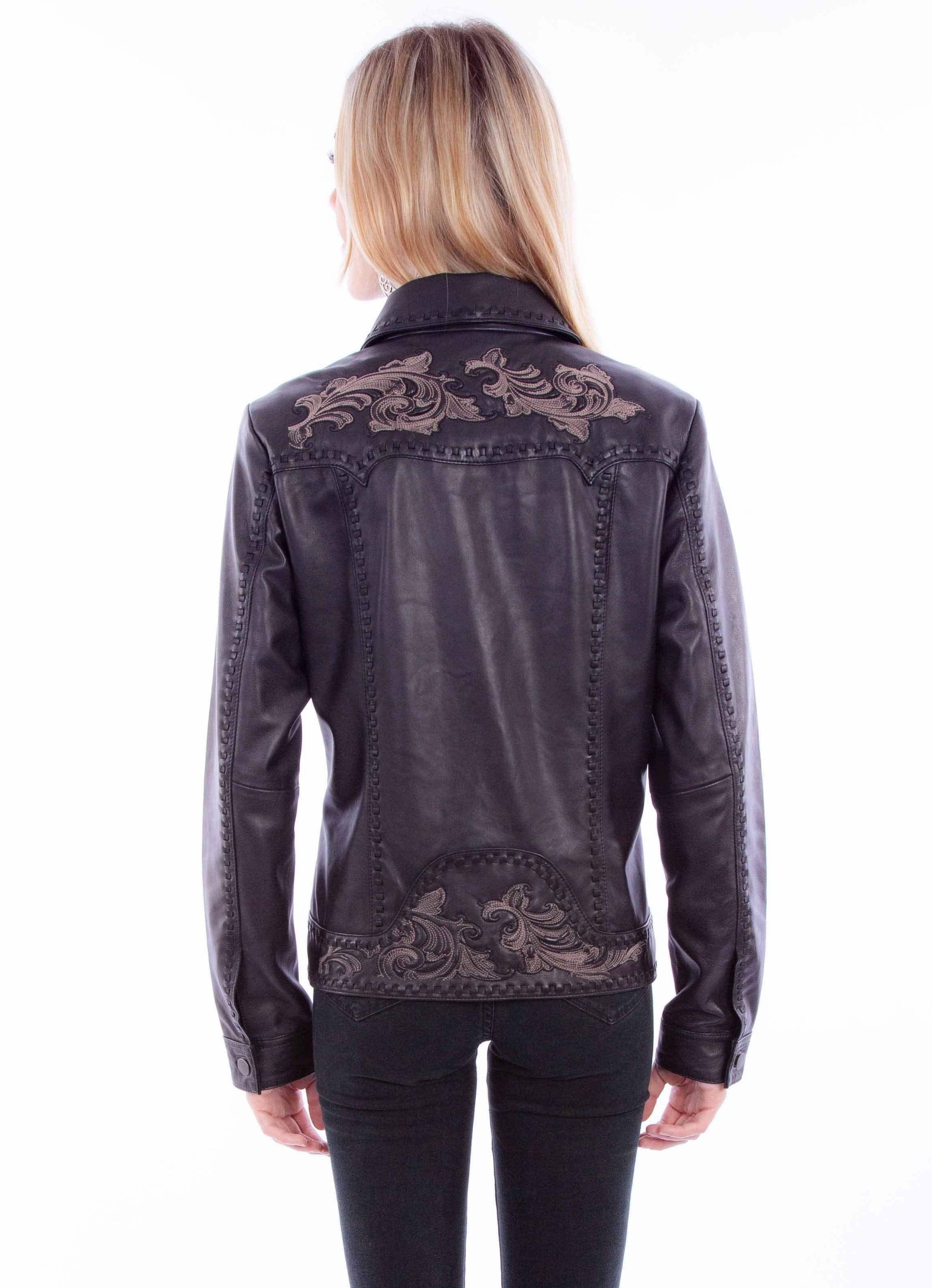 Scully Leather Leatherwear Womens Ladies Embo Jacket - Scully Leather - Flyclothing LLC