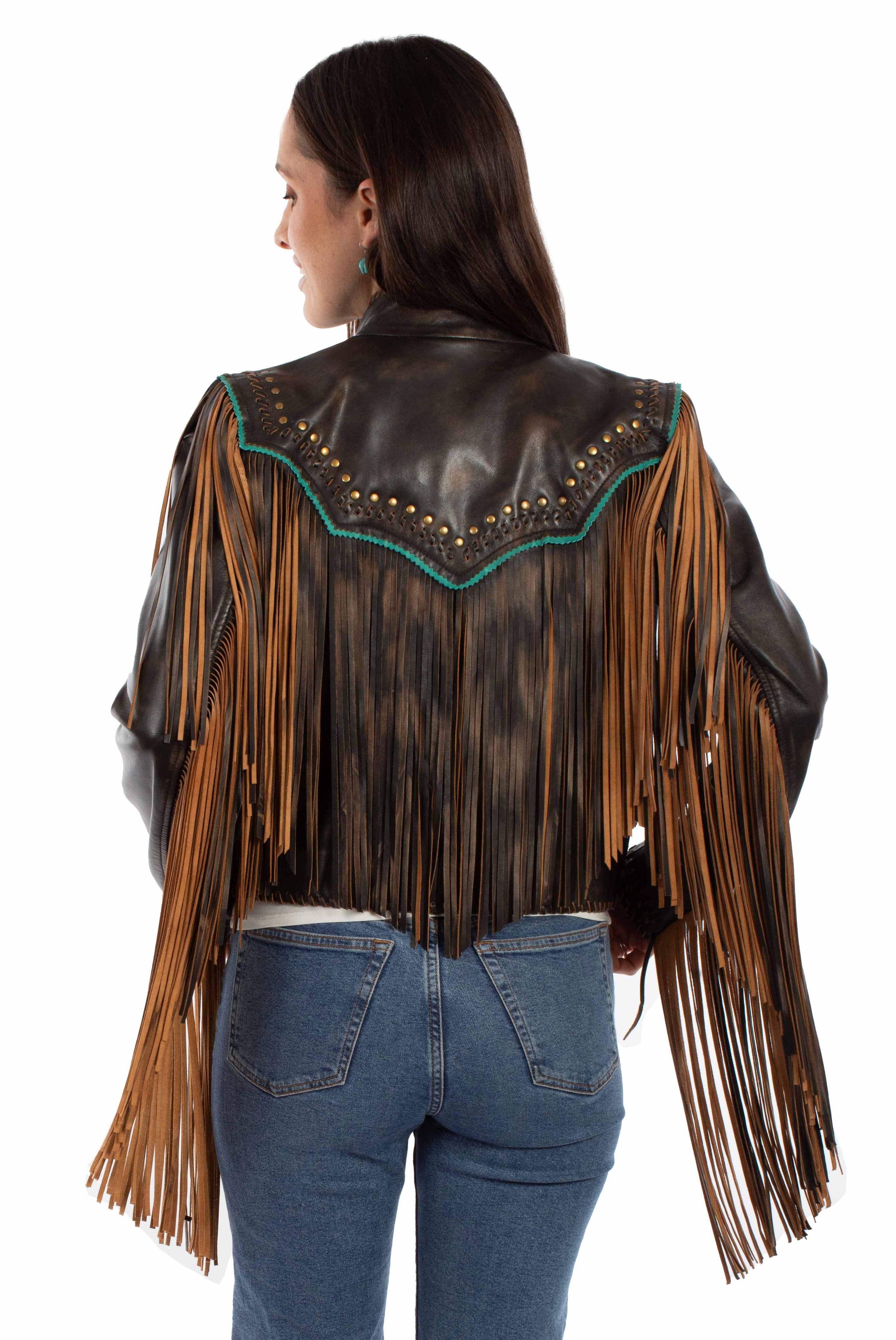 Scully Leather Vintage Black Ladies Fringe Jacket - Scully Leather - Flyclothing LLC
