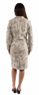 leatherwear womens grey 100% leather ladies skirt - Scully Leather - Flyclothing LLC