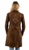 leatherwear womens brown 100% leather ladies jacket - Scully Leather