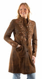 leatherwear womens brown 100% leather ladies jacket - Scully Leather