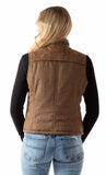 Leatherwear womens 100% leather Brown Ladies vest - Scully Leather