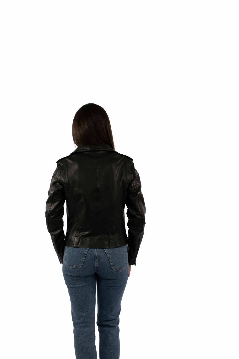 leatherwear womens black lamb 100% leather ladies mc jacket - Scully Leather - Flyclothing LLC