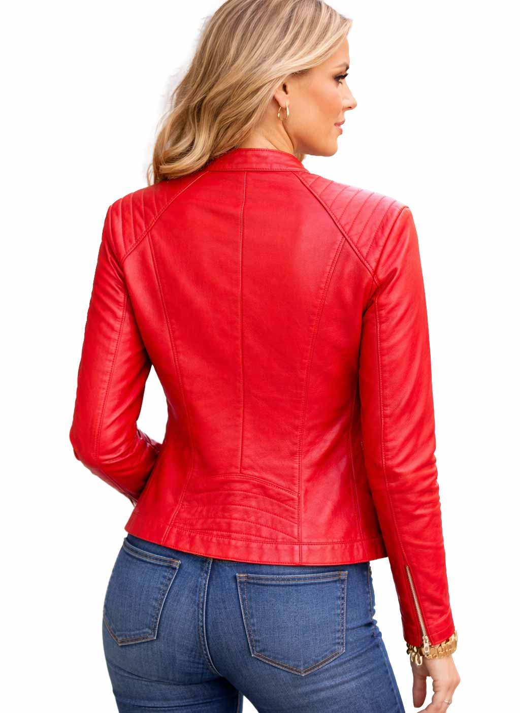 Scully Leather Red Lamb Zip Front Leather Jacket - L1168-97 - Scully Leather - Flyclothing LLC