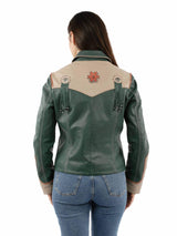 Leatherwear womens 100% leather Teal Ladies zip front jacket - Scully Leather - Flyclothing LLC