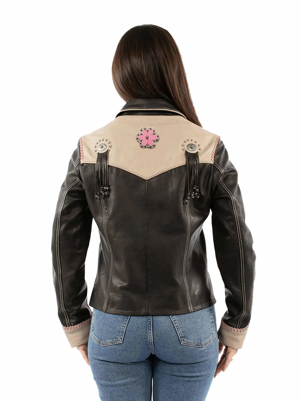 Leatherwear womens 100% leather Black Ladies zip front jacket - Scully Leather - Flyclothing LLC