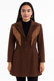 Scully Leather 100% Leather Chocolate Ladies Fringe Jacket - Scully Leather - Flyclothing LLC