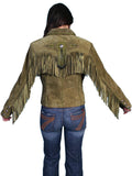 Scully Leather Olive Fawn Womens Jacket - Scully Leather