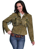 Scully Leather Olive Fawn Womens Jacket - Scully Leather
