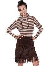 Scully Leather Womens leatherwear expresso fringe skirt - Scully Leather - Flyclothing LLC