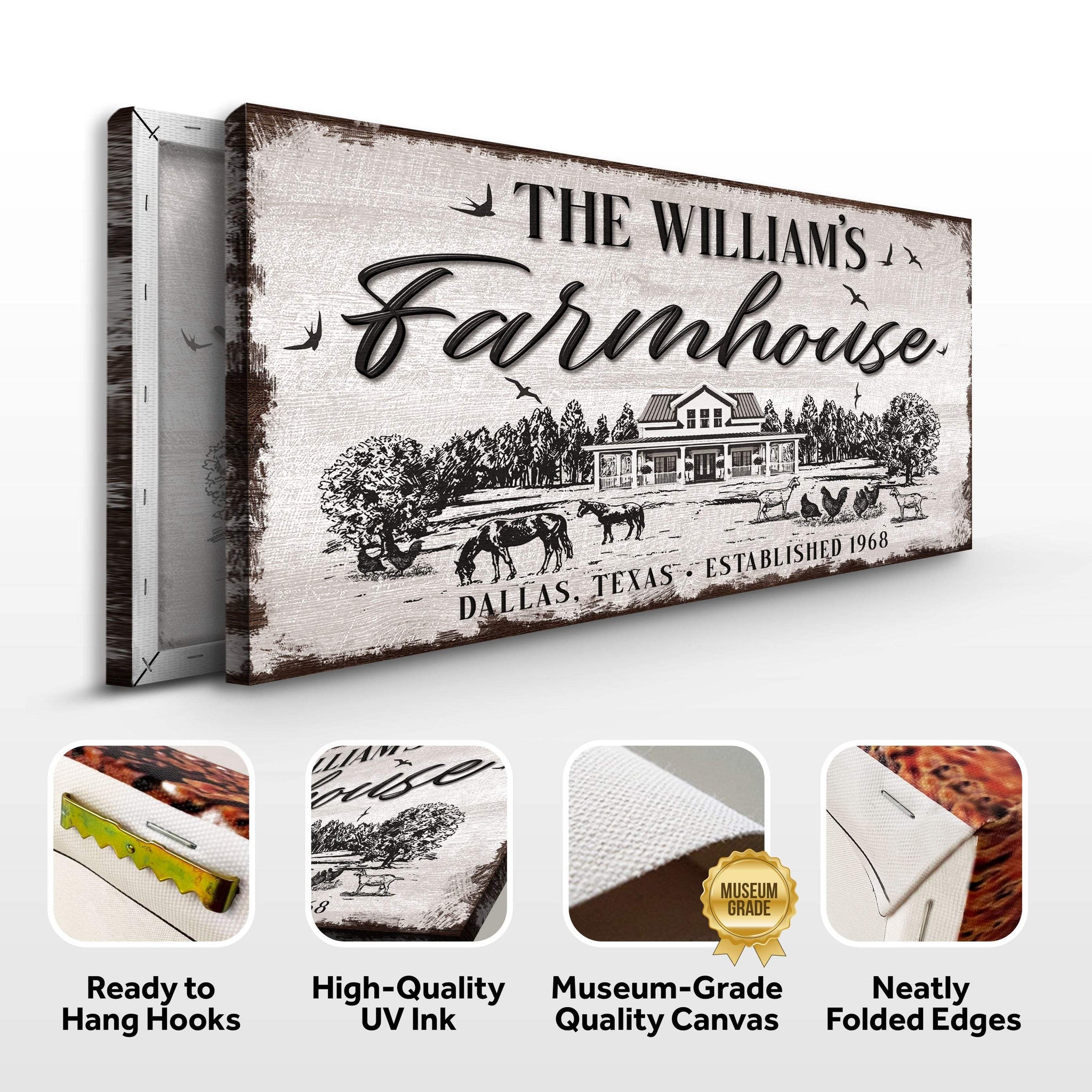 Custom Farmhouse Sign - Tailored Canvases - Flyclothing LLC