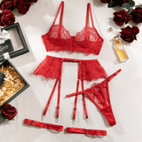 Carmen Lace Lingerie 4 Piece Set - Lingerie By Coco - Flyclothing LLC