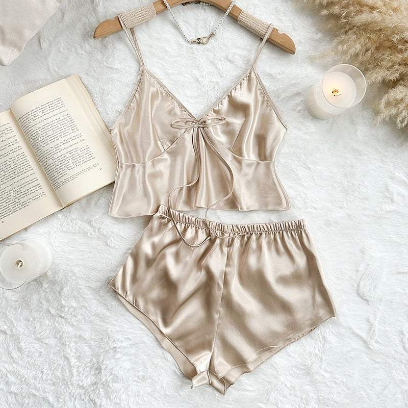 Bella Satin 2 Piece Pajama Set - Lingerie By Coco - Flyclothing LLC