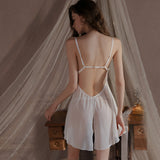 Aurora Sheer Lace Babydoll 3 Piece Set - Lingerie By Coco - Flyclothing LLC