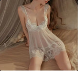Lola Lush 3-Piece Lace Robe Lingerie Set - Lingerie By Coco - Flyclothing LLC