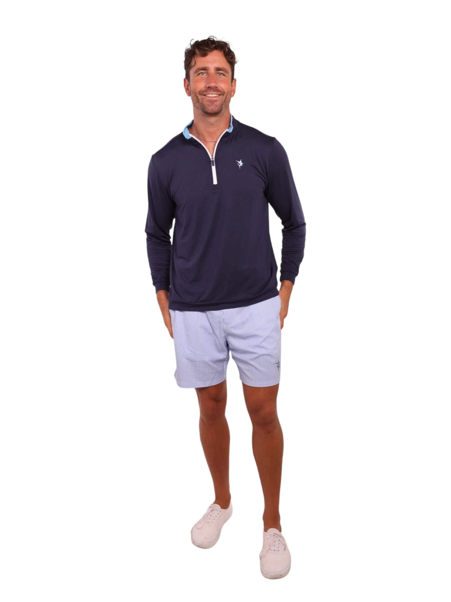 Long Beach Quarter Zip Ultra Soft Lightweight - White Water Life - Flyclothing LLC
