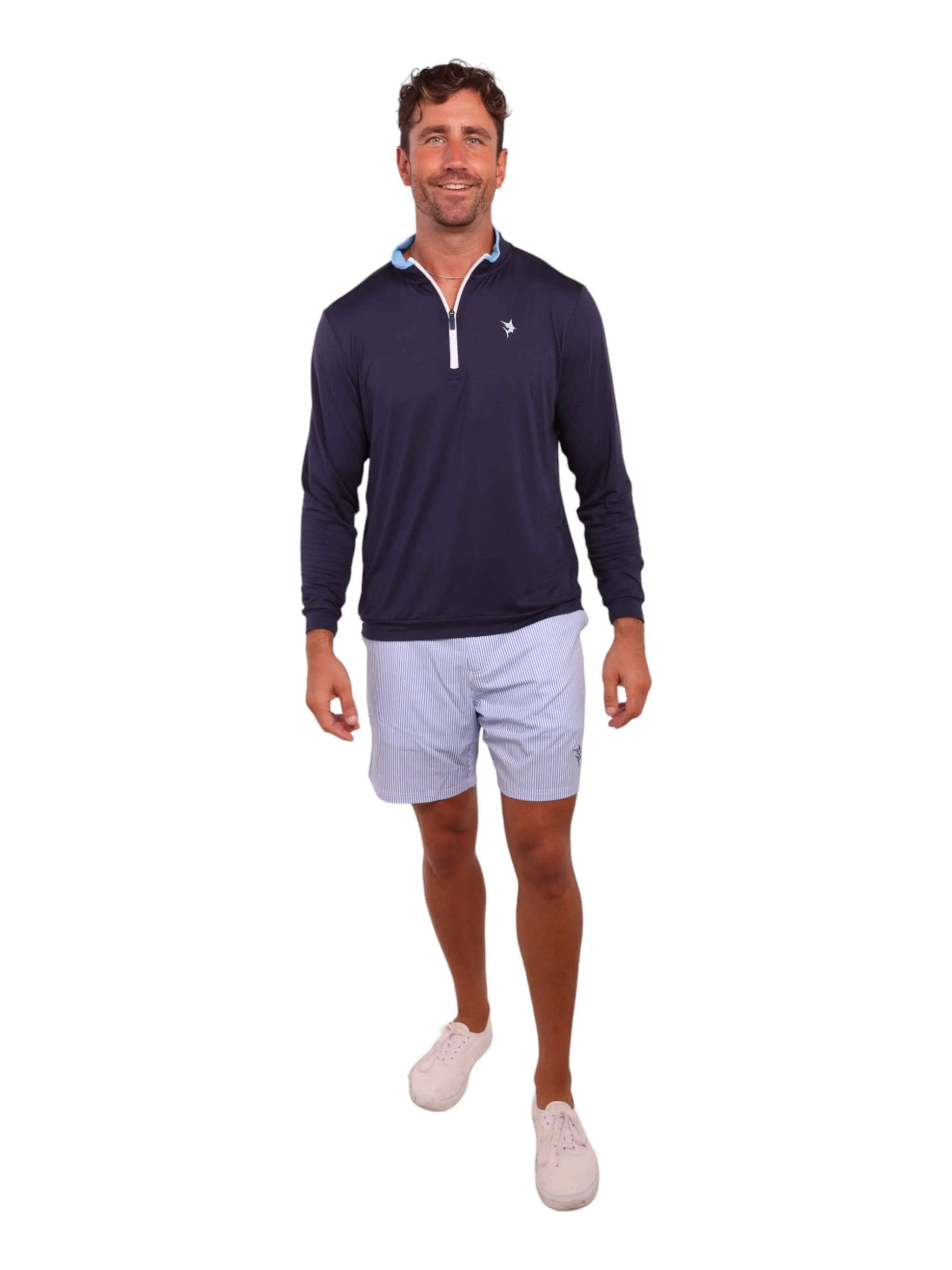 Long Beach Quarter Zip Ultra Soft Lightweight - White Water Life - Flyclothing LLC