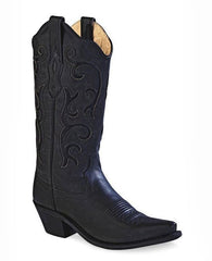Old West Black Women's Snip Toe Fashion Wear Boots
