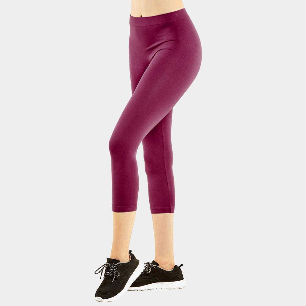 Ladies Solid Capri Leggings - Madeline Love - Flyclothing LLC
