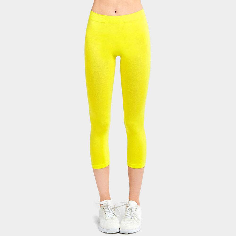 Ladies Solid Capri Leggings - Madeline Love - Flyclothing LLC