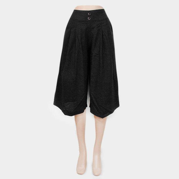Wide leg midi pants with buttons - Madeline Love - Flyclothing LLC