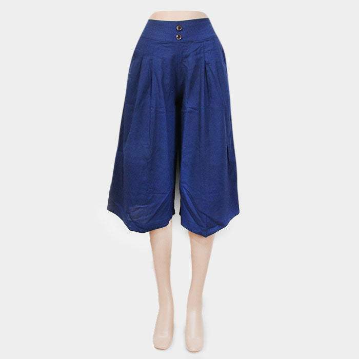 Wide leg midi pants with buttons - Madeline Love - Flyclothing LLC