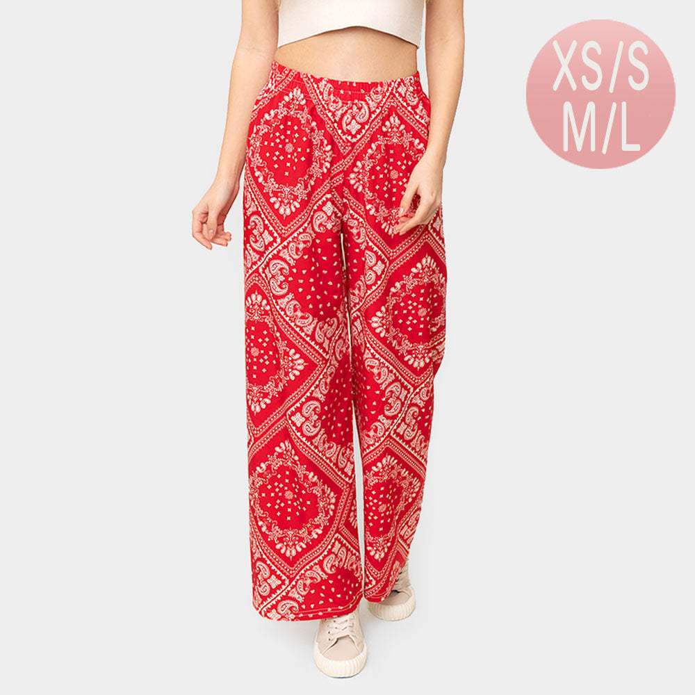 Paisley Print Pants - Madeline Love - Flyclothing LLC