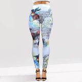 Tattoo Inspired Graphic Printed High Waisted Leggings - Madeline Love - Flyclothing LLC