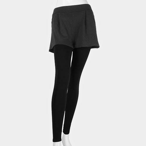 Short Layered Ankle Heavy Leggings - Madeline Love - Flyclothing LLC