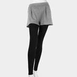 Short Layered Ankle Heavy Leggings - Madeline Love - Flyclothing LLC