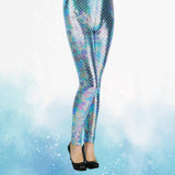 Metallic Mermaid Fish Scales Leggings - Madeline Love - Flyclothing LLC