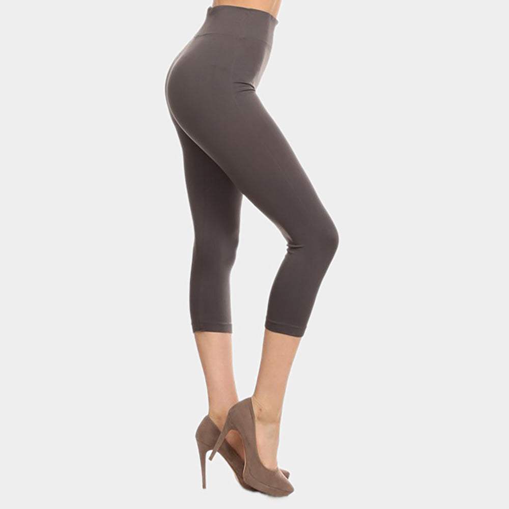 Solid High Waist Leggings - Madeline Love - Flyclothing LLC