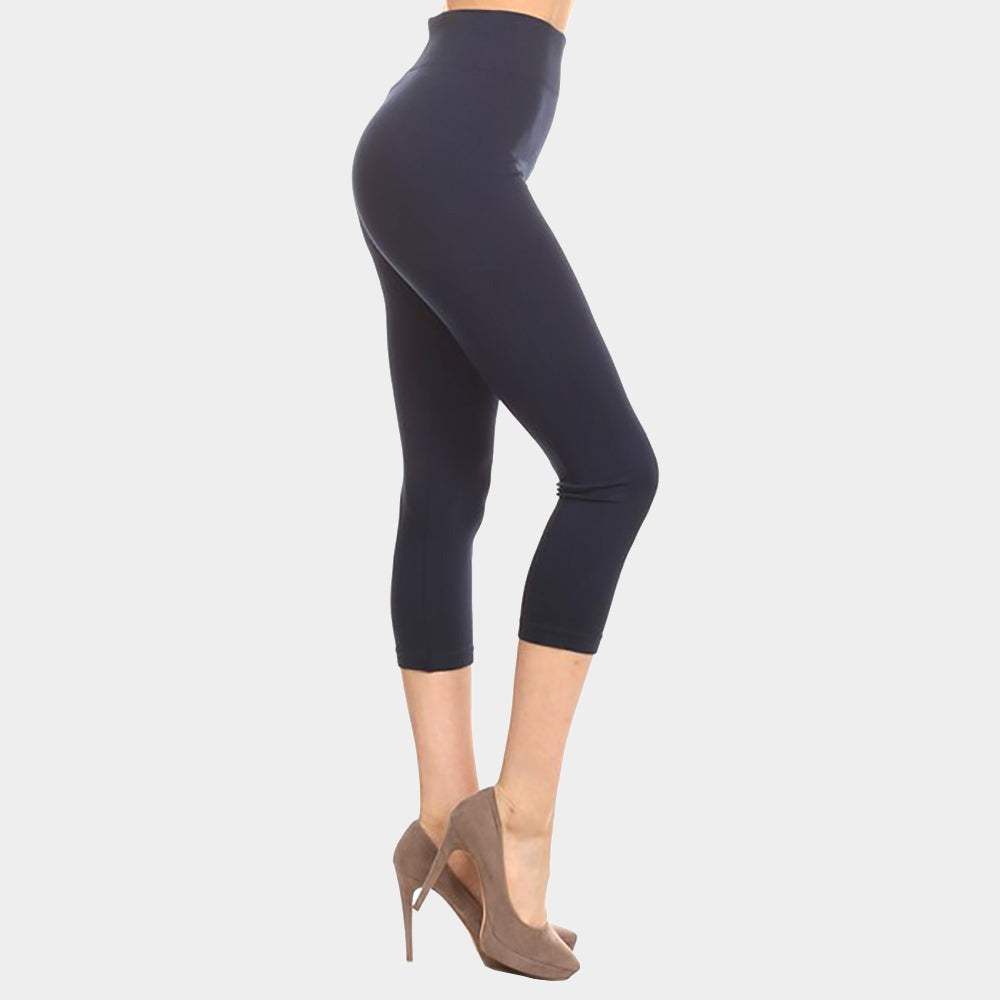 Solid High Waist Leggings - Madeline Love - Flyclothing LLC