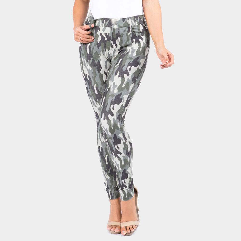 Camouflage Cotton Blend Jeggings - Madeline Love - Flyclothing LLC