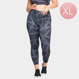 Abstract Grid Printed Activewear Leggings - Madeline Love - Flyclothing LLC
