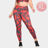 Abstract Grid Printed Activewear Leggings - Madeline Love - Flyclothing LLC