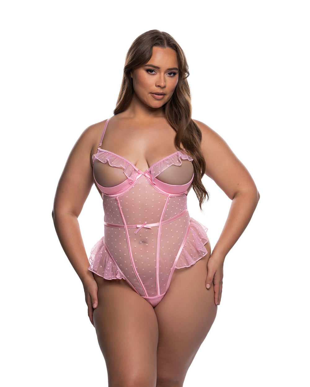 Roma Confidential LI1015 Peek-A-Boo Bliss Teddy - Roma Confidential - Flyclothing LLC