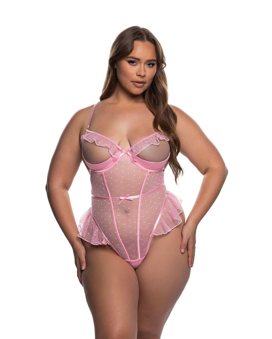 Roma Confidential LI1015 Peek-A-Boo Bliss Teddy - Roma Confidential - Flyclothing LLC