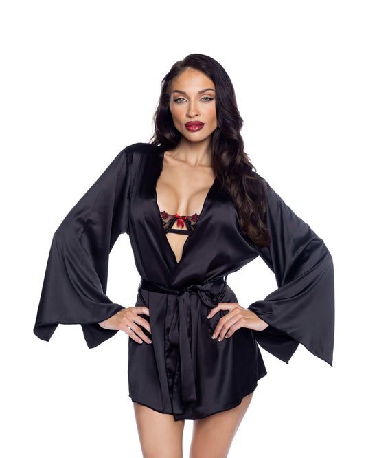 Roma Confidential LI1019 Midnight Essentials Robe - Roma Confidential - Flyclothing LLC
