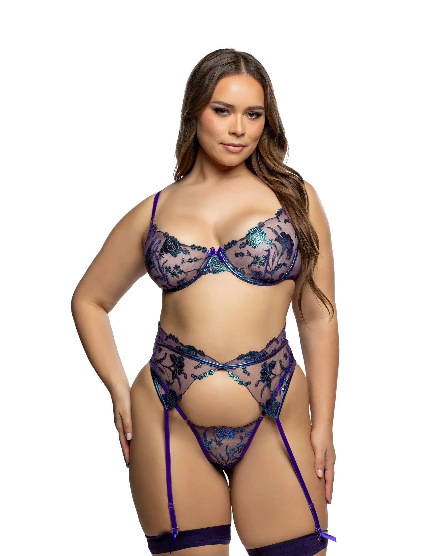 Roma Costume electric shimmer garter set - Roma Costume - Flyclothing LLC