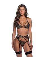 Roma Costume Chained Leopard 3PC Garter LI1114 in Black/Brown;Roma Costume Chained Leopard 3PC Garter LI1114 in Black/Brown;Roma Costume Chained Leopard 3PC Garter LI1114 in Black/Brown;Roma Costume Chained Leopard 3PC Garter LI1114 in Black/Brown back view