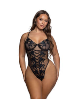 Roma Costume Satin Lily Teddy LI1121 in Black;Roma Costume Satin Lily Teddy LI1121 in Black back view;Roma Costume Satin Lily Teddy LI1121 in Black;Roma Costume Satin Lily Teddy LI1121 in Black back view