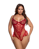Roma Costume Satin Heart Teddy LI1130 in Red;Roma Costume Satin Heart Teddy LI1130 in Red back view;Roma Costume Satin Heart Teddy LI1130 in Red;Roma Costume Satin Heart Teddy LI1130 in Red back view