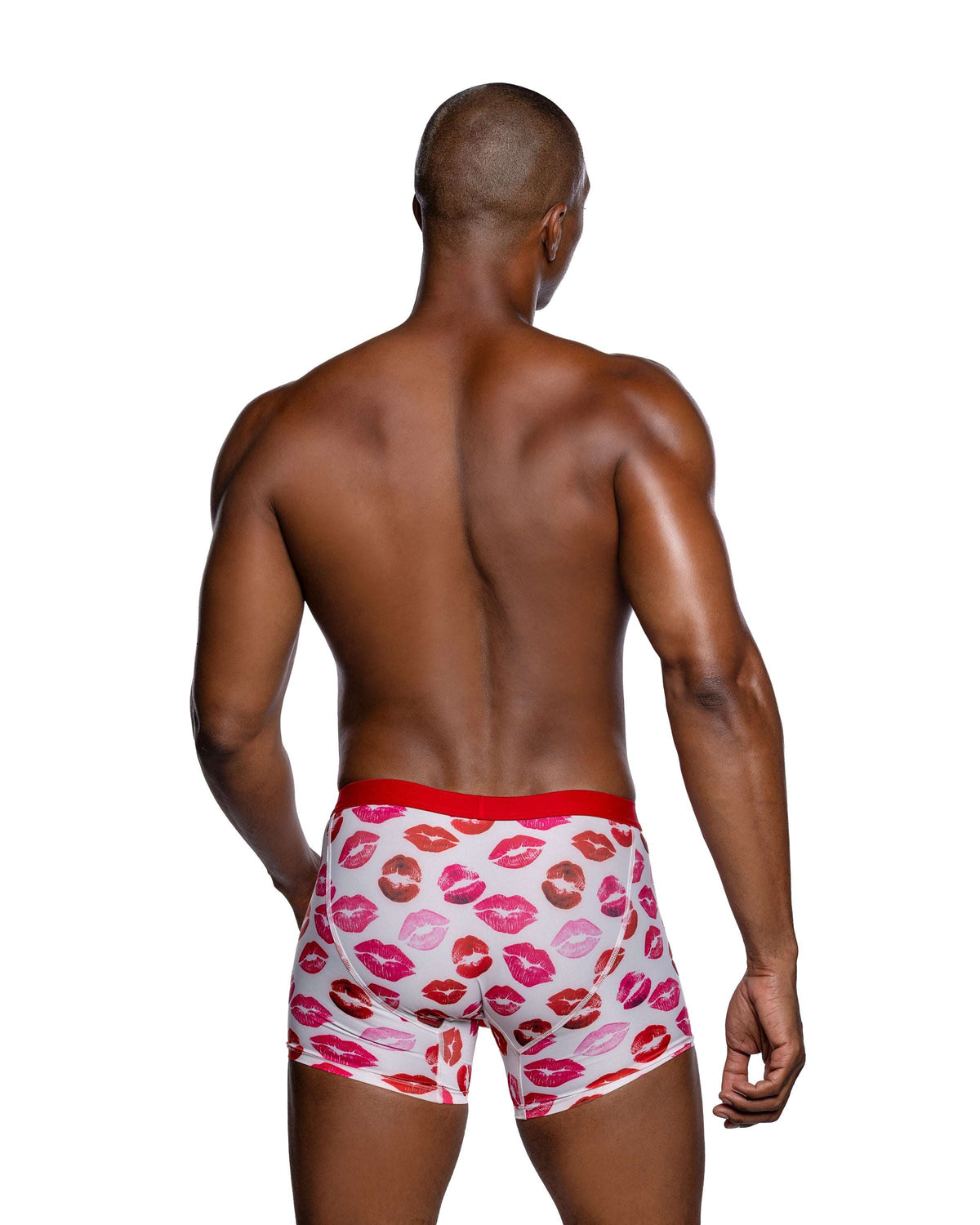 Roma Costume Sweet Smooch Boxer Briefs LI1152 in White/Red;Roma Costume Sweet Smooch Boxer Briefs LI1152 in White/Red back view