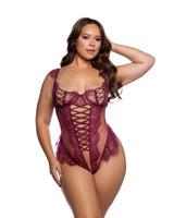 Roma Costume Sweet Temptation Teddy LI1162 in Wine;Roma Costume Sweet Temptation Teddy LI1162 in Wine back view;Roma Costume Sweet Temptation Teddy LI1162 in Wine;Roma Costume Sweet Temptation Teddy LI1162 in Wine back view