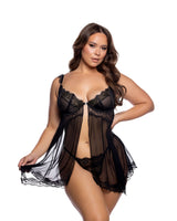Roma Costume Sheer Lace Babydoll LI1177 in Black;Roma Costume Sheer Lace Babydoll LI1177 in Black;Roma Costume Sheer Lace Babydoll LI1177 in Black;Roma Costume Sheer Lace Babydoll LI1177 in Black back view;Roma Costume Sheer Lace Babydoll LI1177 in Black;Roma Costume Sheer Lace Babydoll LI1177 in Black back view