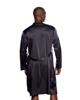 Roma Costume Men's Essentials Robe LI1179 in Black;Roma Costume Men's Essentials Robe LI1179 in Black back view